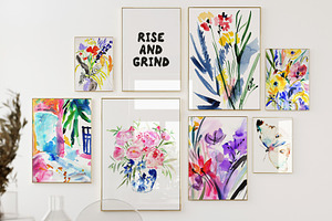 Bright Colorful Watercolor PRINTS