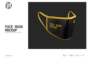 Face Mask Mockup Template 2, a Mask Mockup by mockupteam1 (Thumbnail 1 of 2)