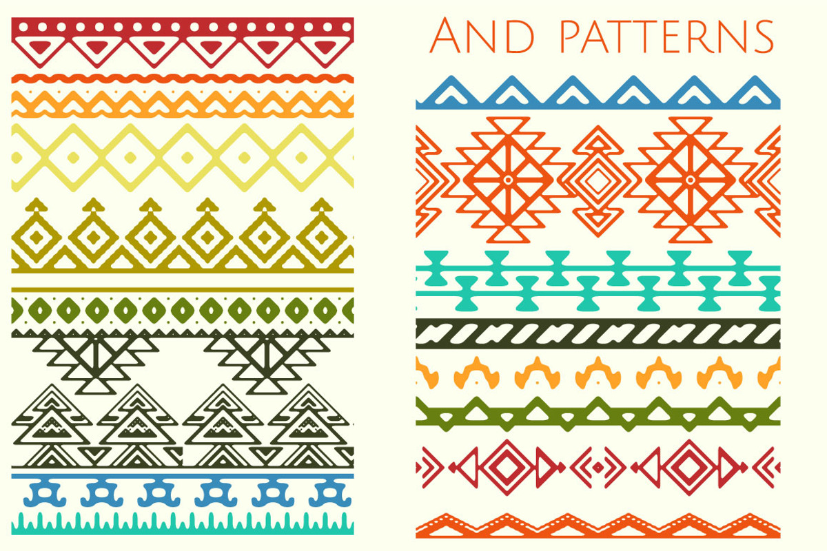 50 Aztec pattern brushes, a Brush Add-On by SHMEL_Studio (Photo 3 of 4)