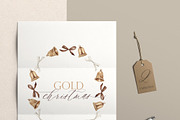 Gold Christmas Watercolor Clipart, a Decorative Illustration by Beigetime (Thumbnail 16 of 18)