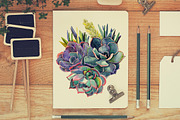 watercolor flower bouquets, a Decorative Illustration by Vavavka (Thumbnail 6 of 6)