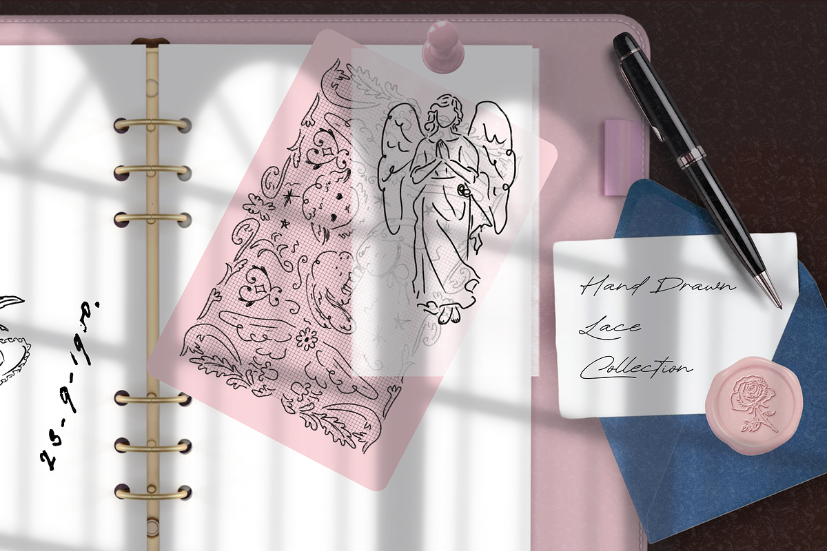 Meadow Heirloom – 55 Hand Drawn Lace, an Object Graphic by The Journey Atelier (Photo 8 of 22)