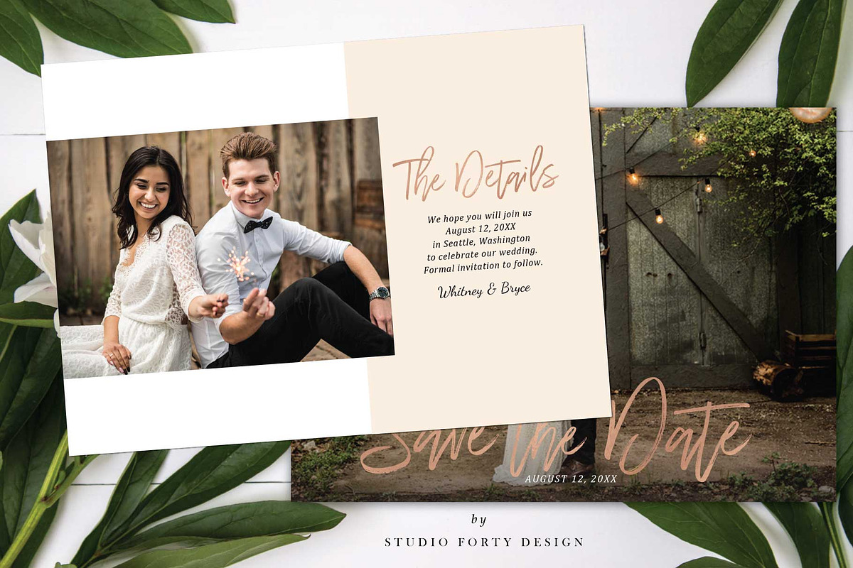 Copper Brush Save the Date SD106, an Invitation Template by Studio Forty Design (Photo 3 of 5)