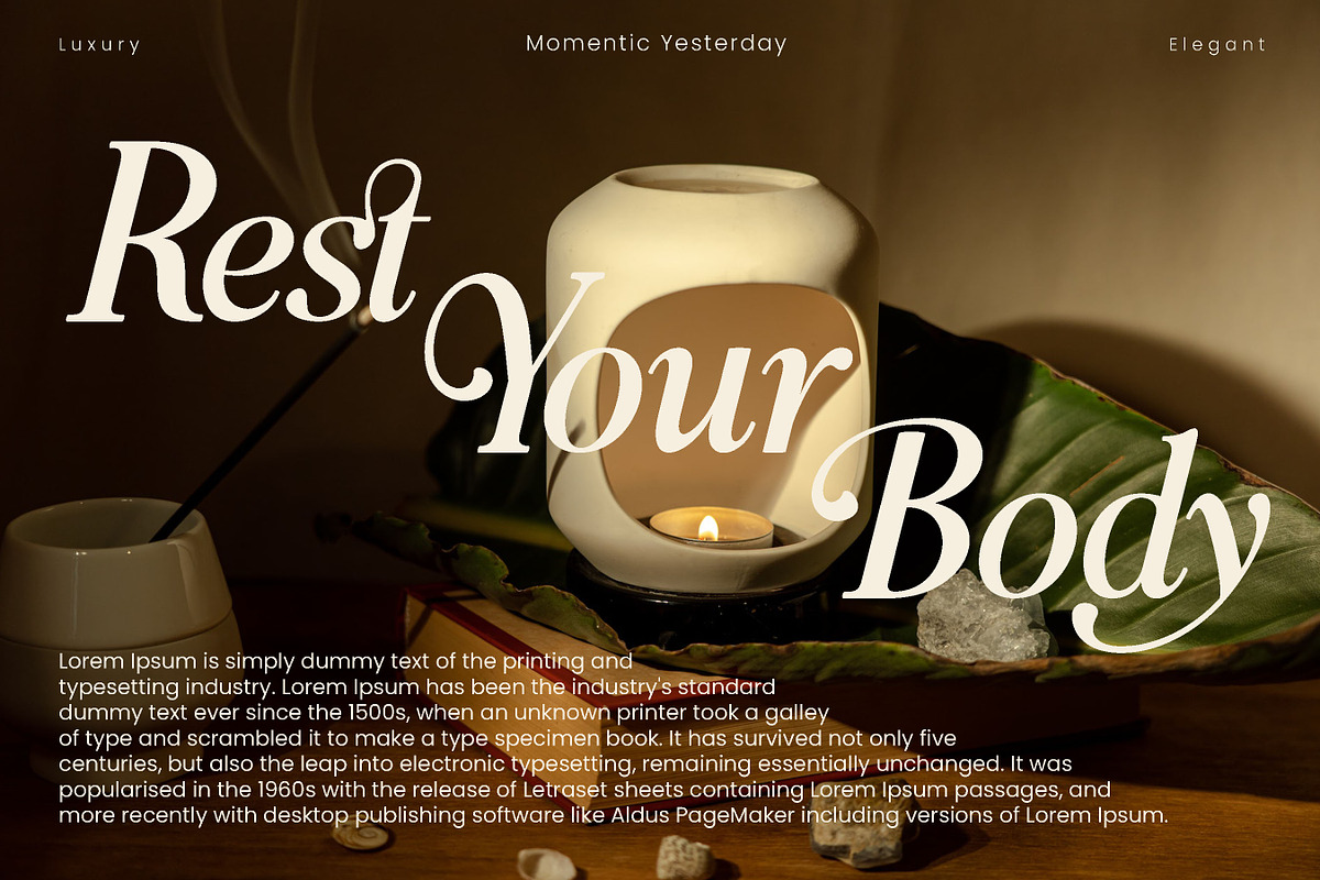 Momentic Yesterday, a Serif Font by Flawless And Co (Photo 3 of 6)