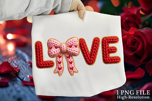 Valentines Day Love Crochet PNG, an Illustration by Canvas Craft
