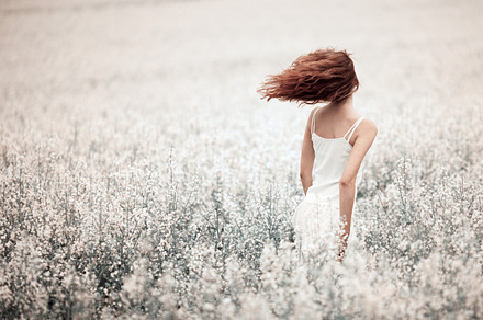 Beautiful girl in the field stock photo containing adult and beautiful, a Person Photo by AlohaHawaii