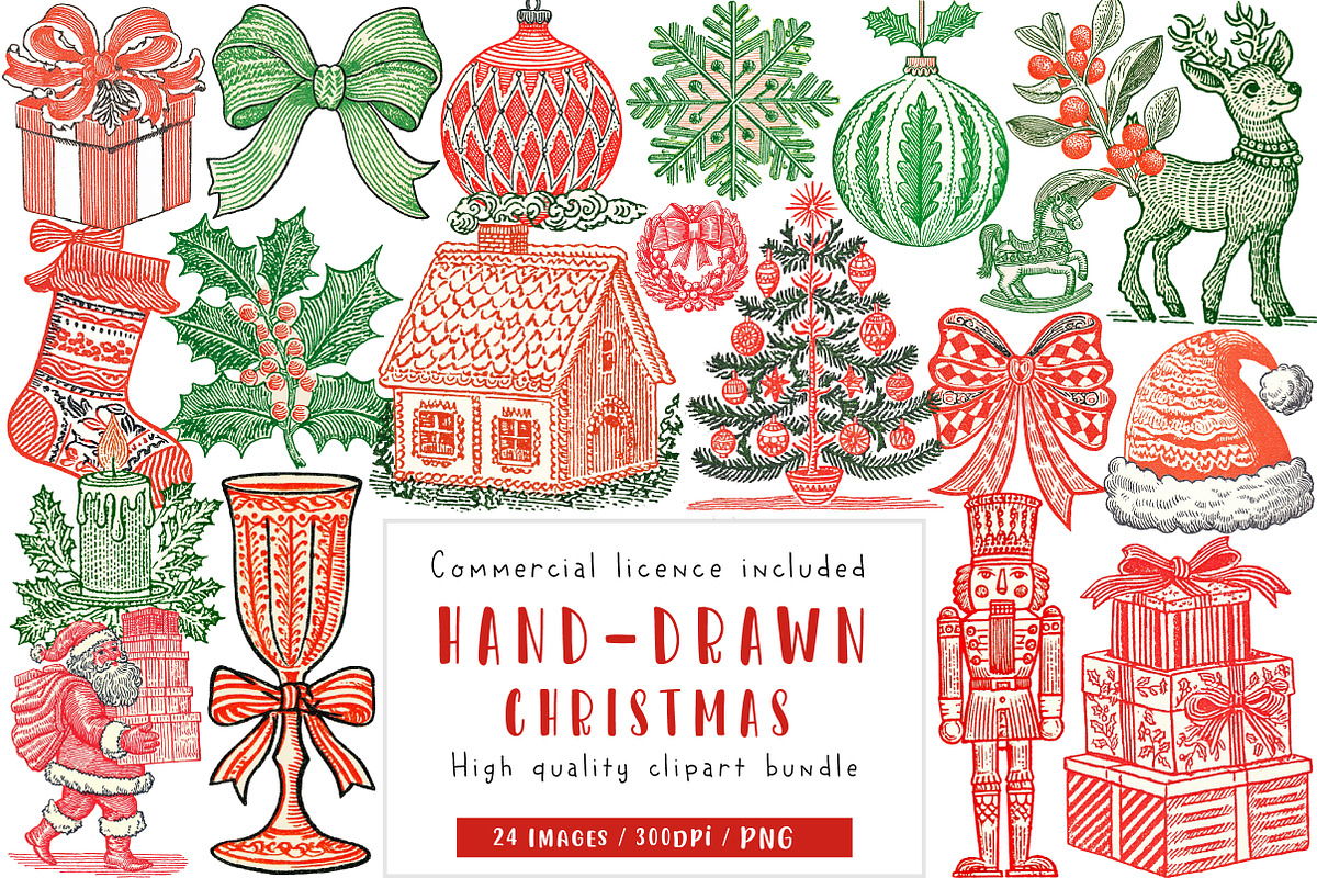 Christmas Hand-Drawn Element PNG, an Illustration by CreationArt (Photo 1 of 5)