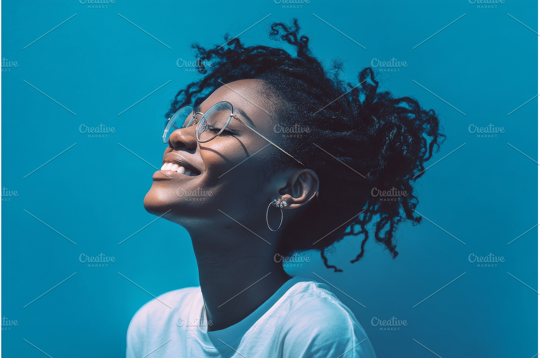 African American woman with a bright, a Person Photo by ZinetroN