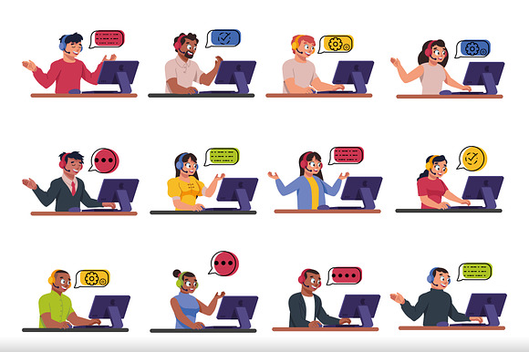 Customer Support Illustration Set preview 2