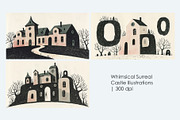 Whimsical Surreal Castle, a Decorative Illustration by StockVerse Creative (Thumbnail 1 of 4)
