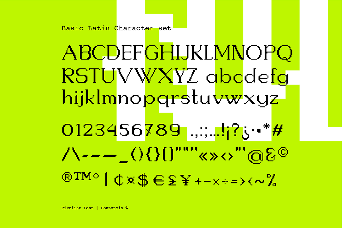 PIXELIST | Pixel taste display font, a Serif Font by Fontstein (Photo 4 of 13)