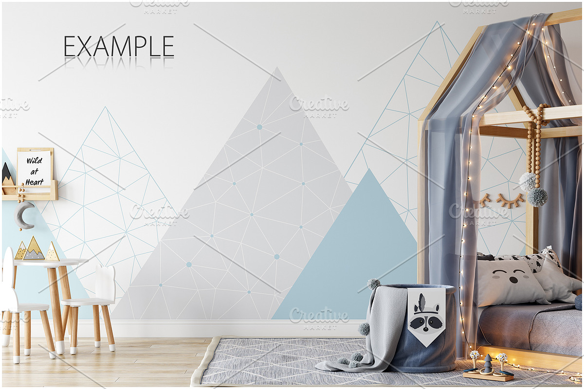 Kids Frames & Wall Mockup Bundle - 5, a Print Template by Yuri-U (Photo 19 of 32)