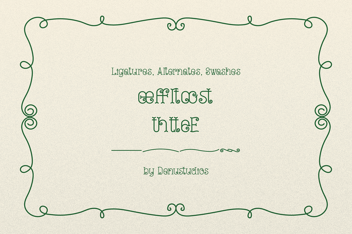 Curlicue Garden Whimsical Hand Drawn, a Handwritten Font by Denustudios (Photo 12 of 12)