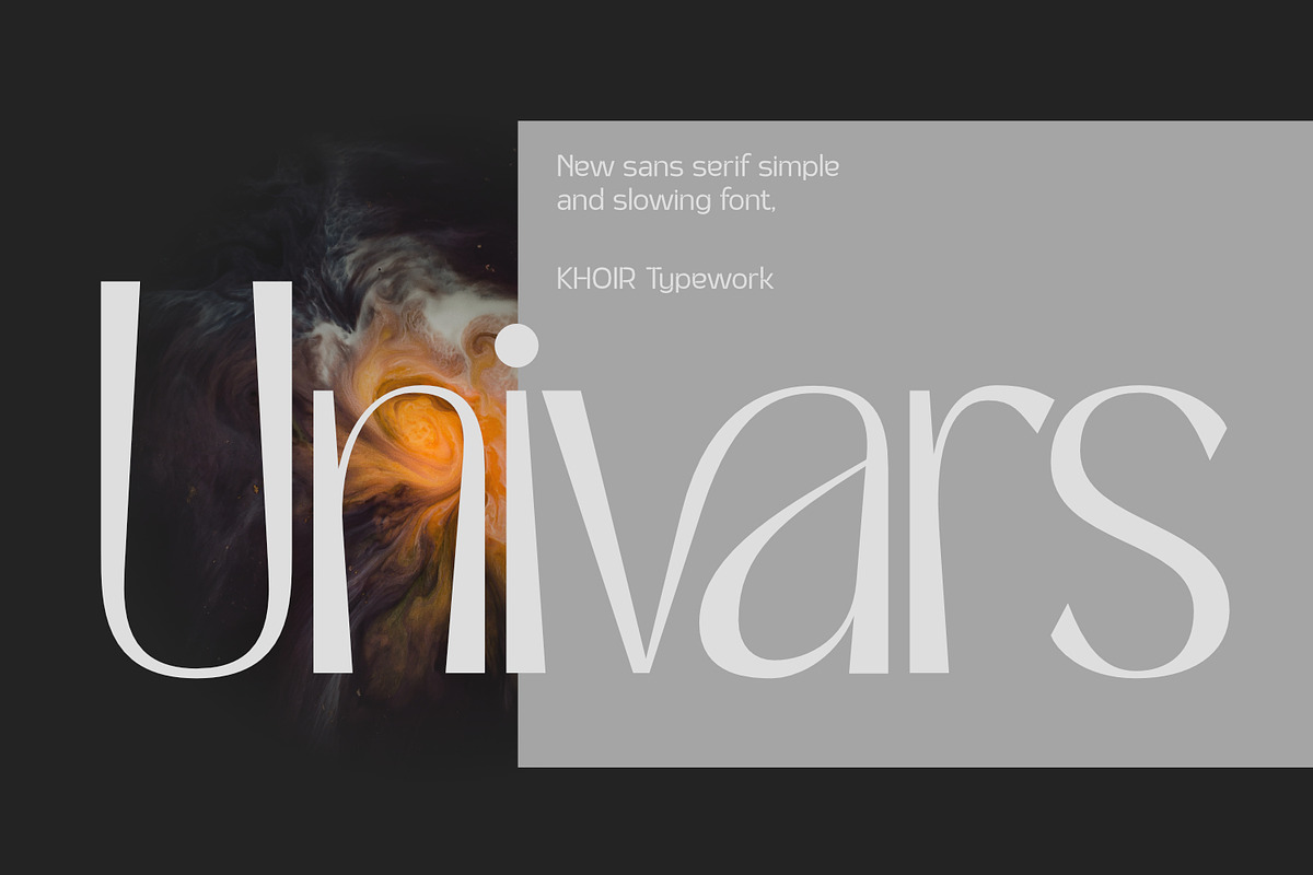 Univars - Sans Serif Simple, a Sans Serif Font by Khoir (Photo 1 of 10)