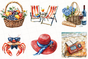 French Riviera Summer Clipart, an Illustration by OK Design (Thumbnail 5 of 5)