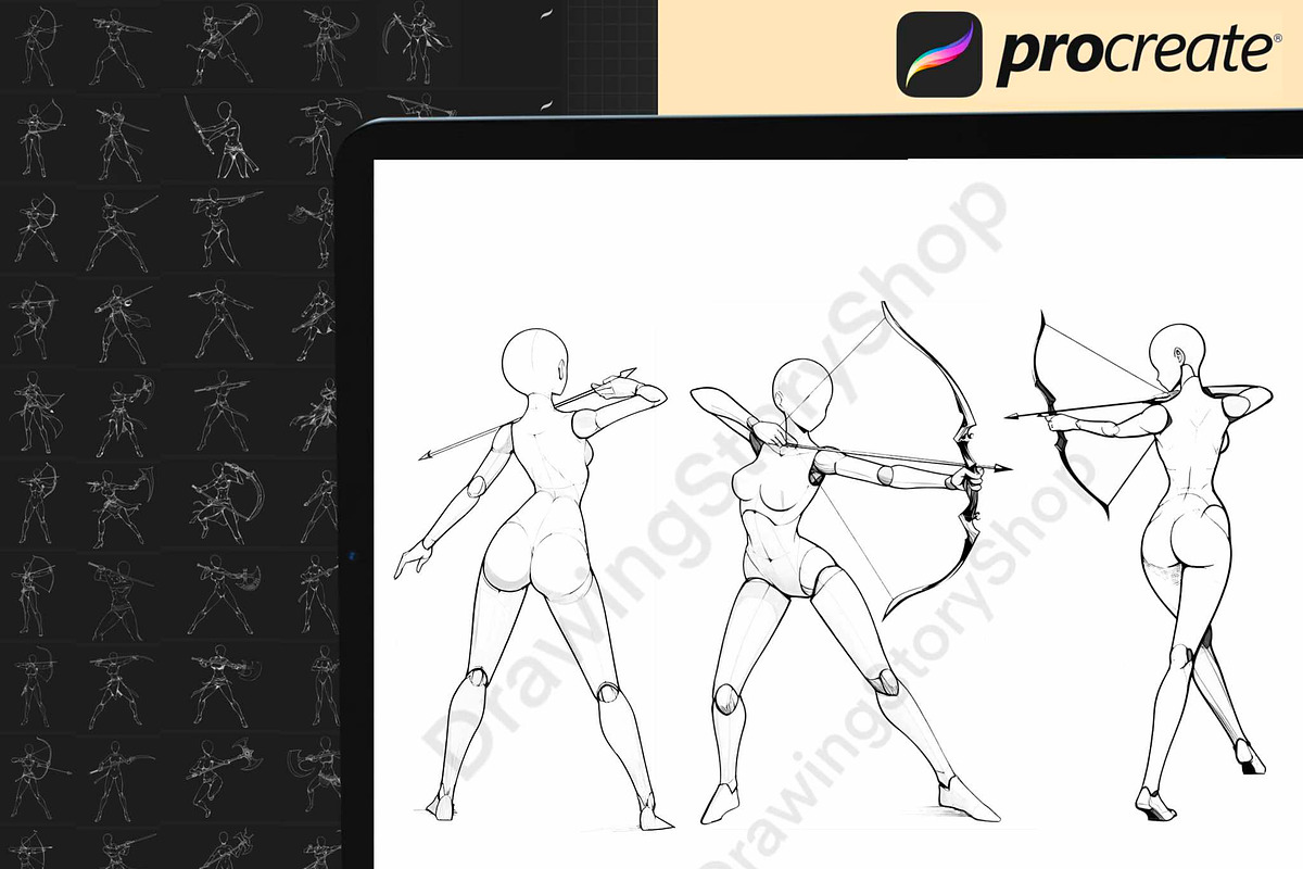 100 Procreate Anime Fighting Stamps, a Brush Add-On by DrawingStoryShop (Photo 6 of 6)