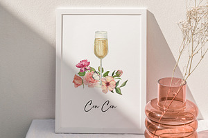 Petals & Prosecco Floral Watercolor