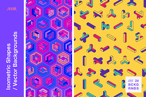 Isometric Shapes / Vector Background, a Background Graphic by dvtchk