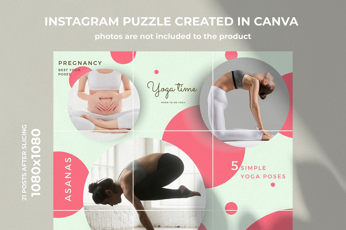 Yoga Instagram Puzzle Feed Template, a Social Media Template by Handy Template (Photo 2 of 7)