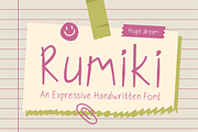 Rumiki Expressive Handwritten Font, a Handwritten Font by Huge Dream Studio (Thumbnail 1 of 8)