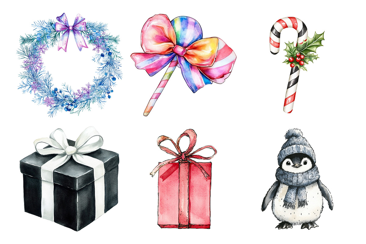 Black and White Christmas Clipart, an Illustration by Daily.Designs (Photo 4 of 5)