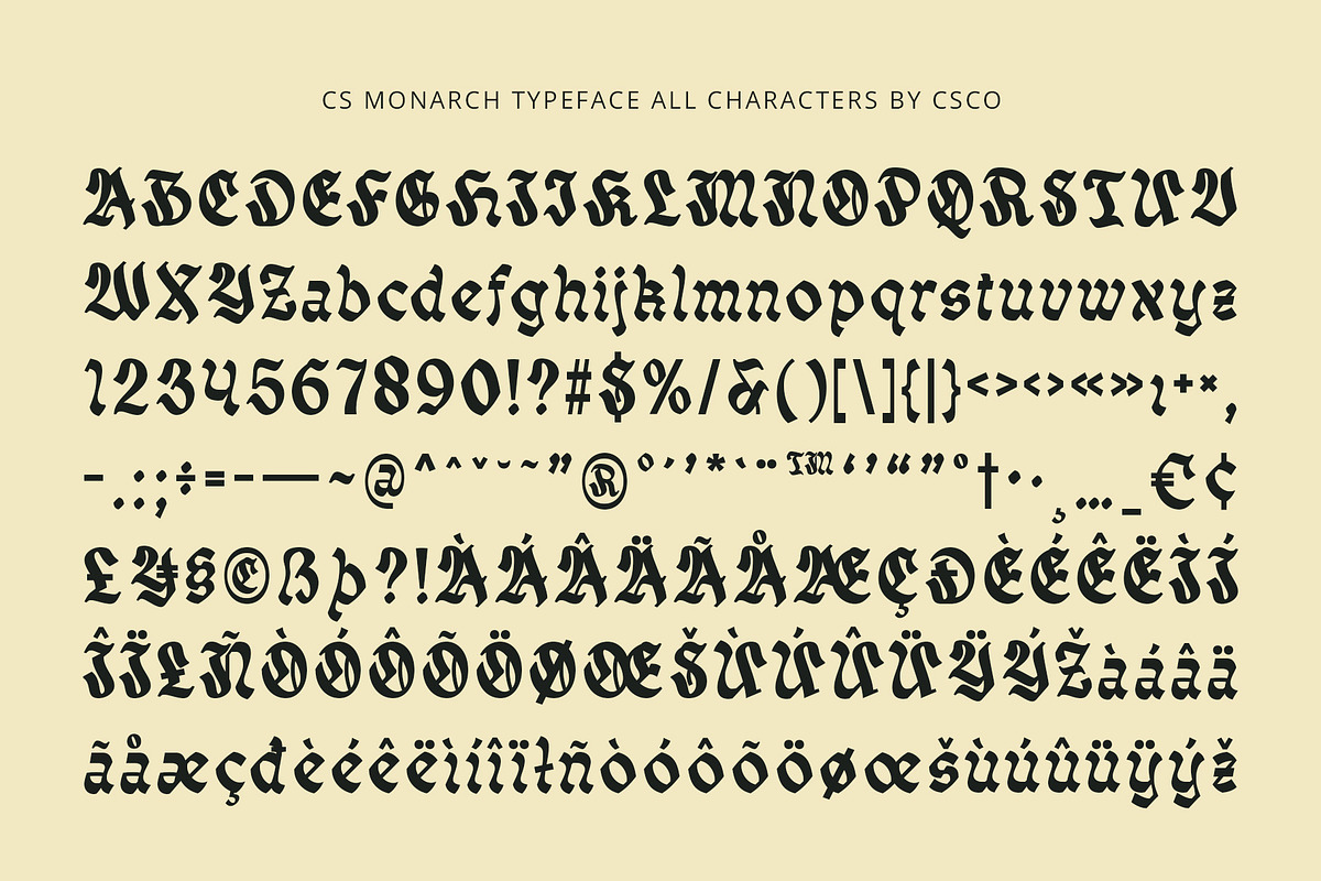 CS Monarch – Blackletter Font, a Sans Serif Font by Craft Supply Co. (Photo 8 of 8)