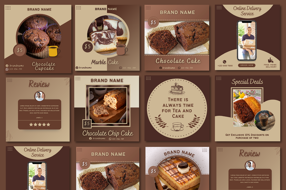 Canva Templates for Baking Business, a Social Media Template by Qamso Designs (Photo 2 of 3)