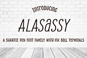 Alasassy Caps Italic, a Handwritten Font by Leksen Design (Thumbnail 1 of 5)