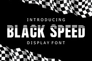 Black Speed - Racing Font, a Sans Serif Font by Fourteen Letter (Thumbnail 1 of 6)