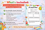 All About Me Printable Worksheet, an Education Illustration by MIRoots Design Studio (Thumbnail 6 of 8)