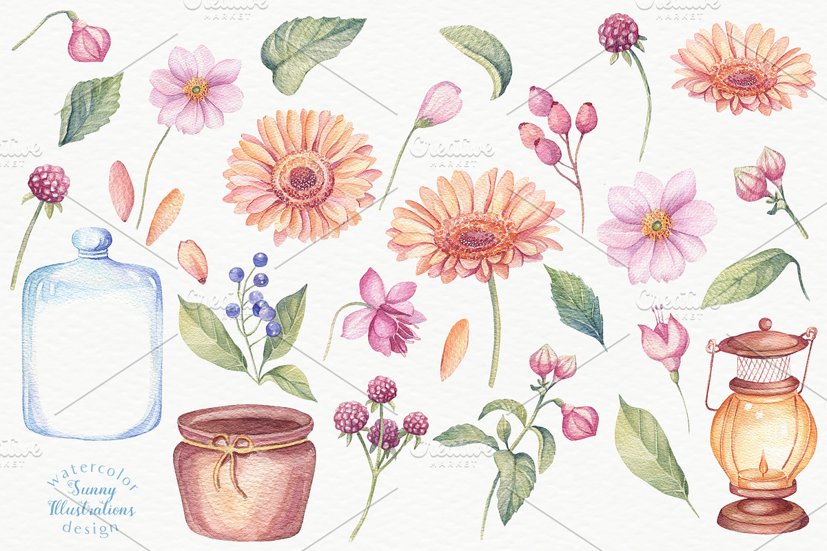 SALE! Watercolor Succulents, an Illustration by Irina Diasli (Photo 3 of 8)