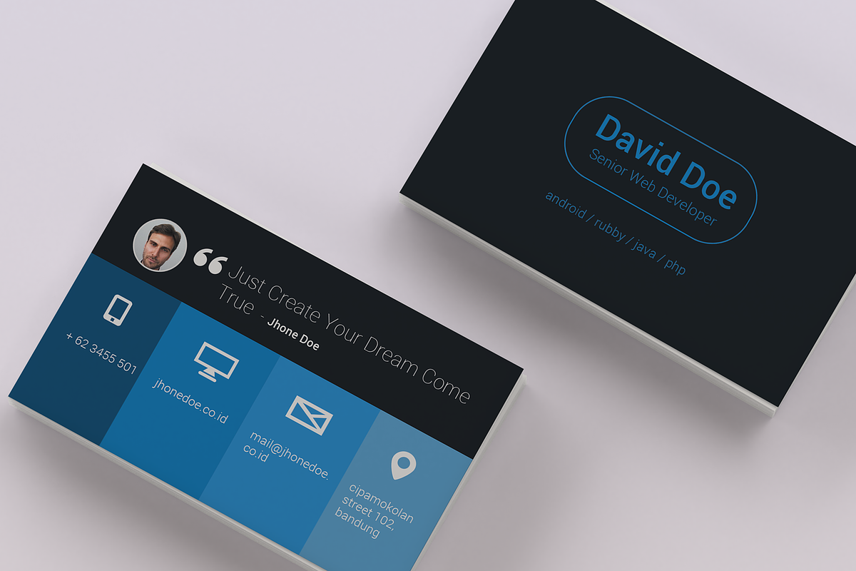 Creative Business Card V2, a Business Card Template by Reza Space (Photo 2 of 4)