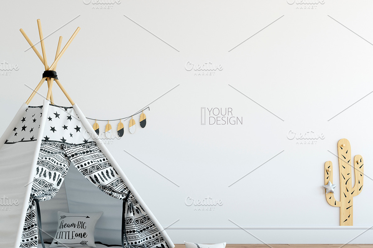 KIDS WALL & FRAMES Mockup Bundle - 3, a Print Template by Yuri-U (Photo 21 of 33)