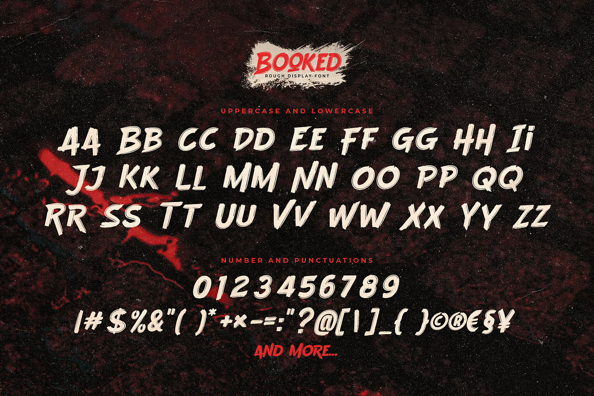 Booked - Rough Display Font, a Sans Serif Font by Gassstype (Photo 6 of 9)
