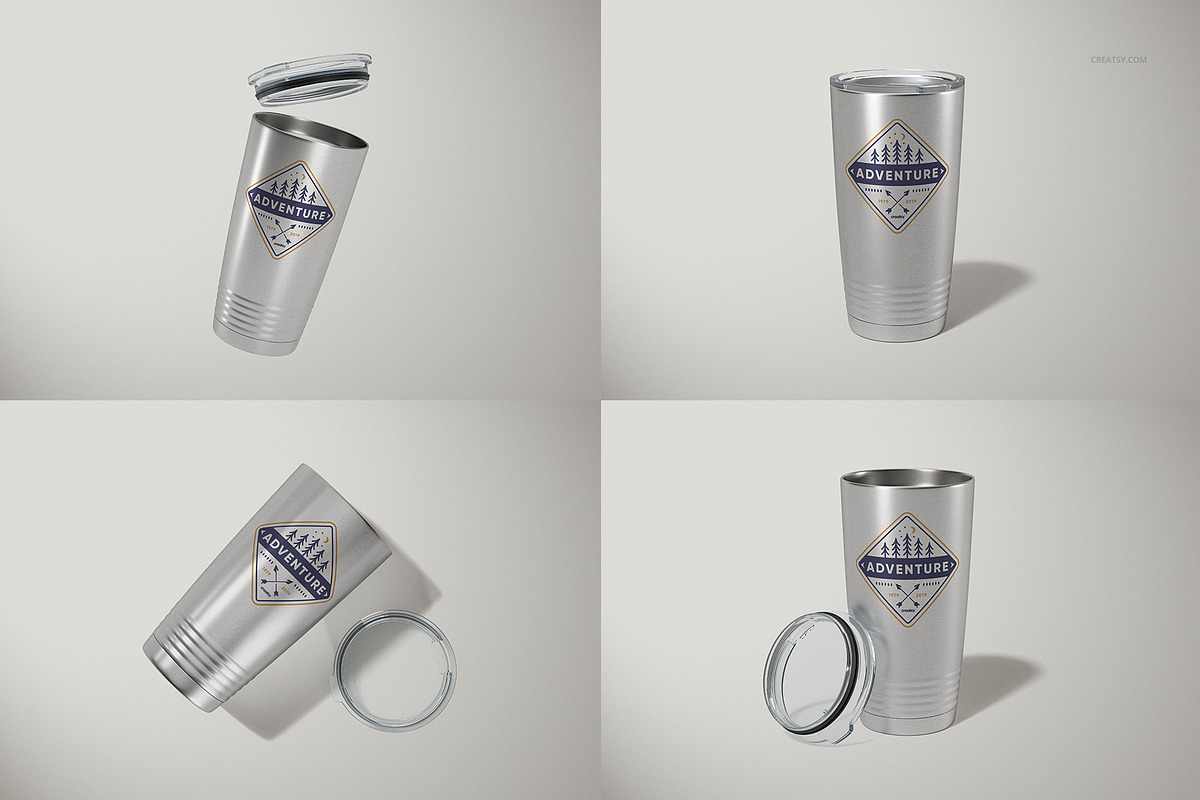 20oz Stainless Steel Tumbler Mockup, a Cups & Container Mockup by creatsy5 (Photo 14 of 17)
