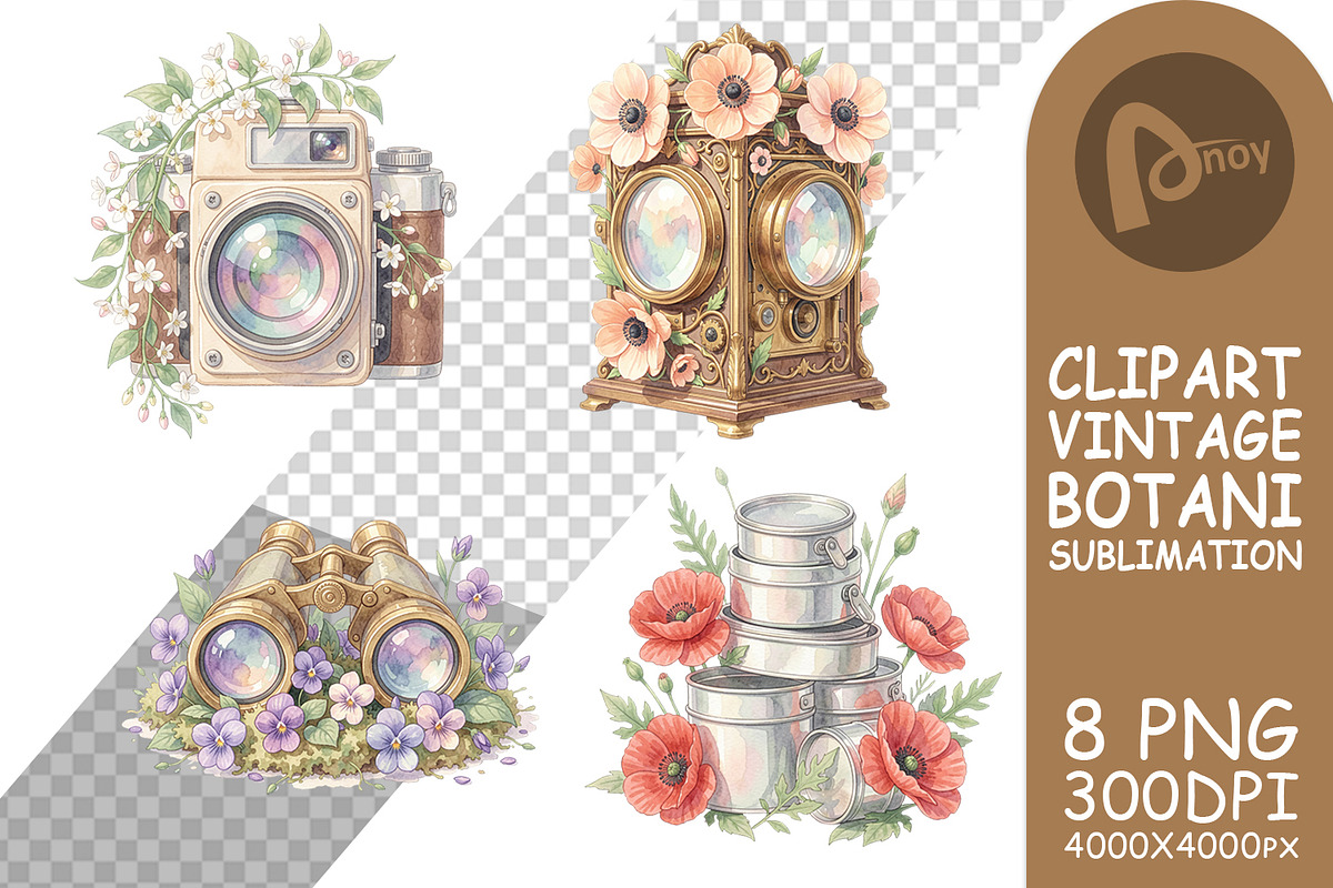 Vintage Mechanical Floral, a Decorative Illustration by Artnoy (Photo 8 of 18)