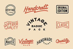 Vintage Badge Pack