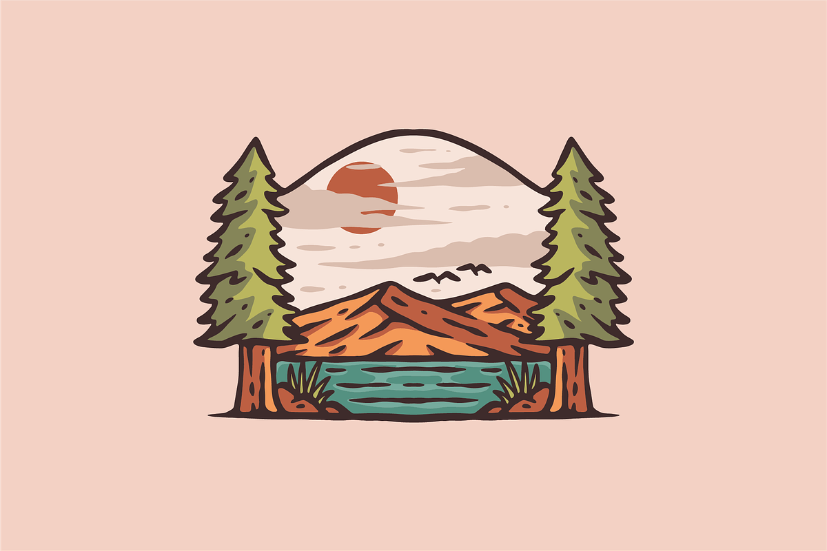 Mountain Serenity, an Object Illustration by nomlimo.com (Photo 1 of 2)