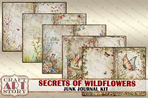 Wildflowers Junk Journal Pages