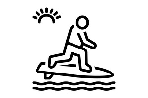 Surf surfing black icon, an Outline Icon by Creative priyanka