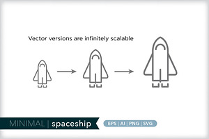 Minimal Spaceship Icons