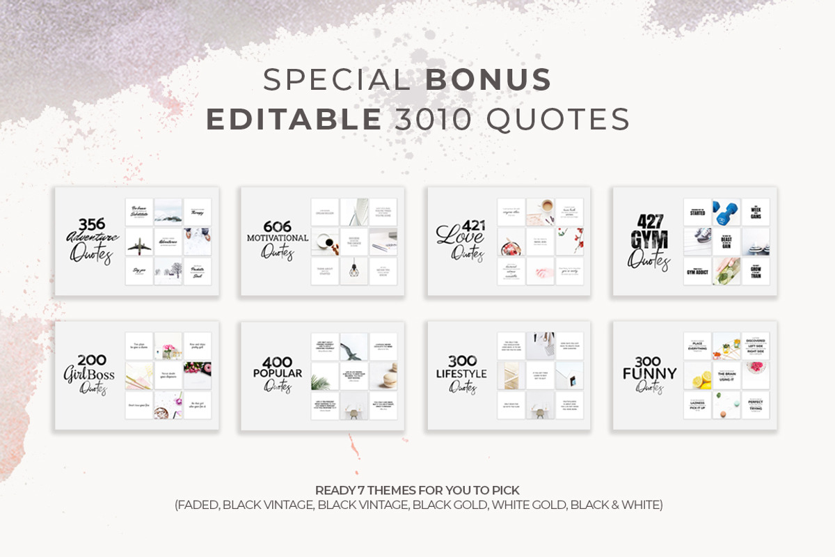 Instagram Social Media Quotes CANVA, a Social Media Template by Eviory (Photo 4 of 55)