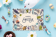 16 Vector Colorful Easter Cards, a Seasonal Illustration by HmarkaShop (Thumbnail 5 of 5)