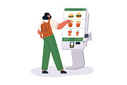 People use ordering kiosks set, a Technology Illustration by Good Studio (Thumbnail 3 of 9)