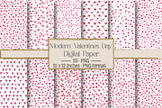 Modern valentines day pattern pack, an Illustration by DreamPrint404 (Thumbnail 1 of 5)