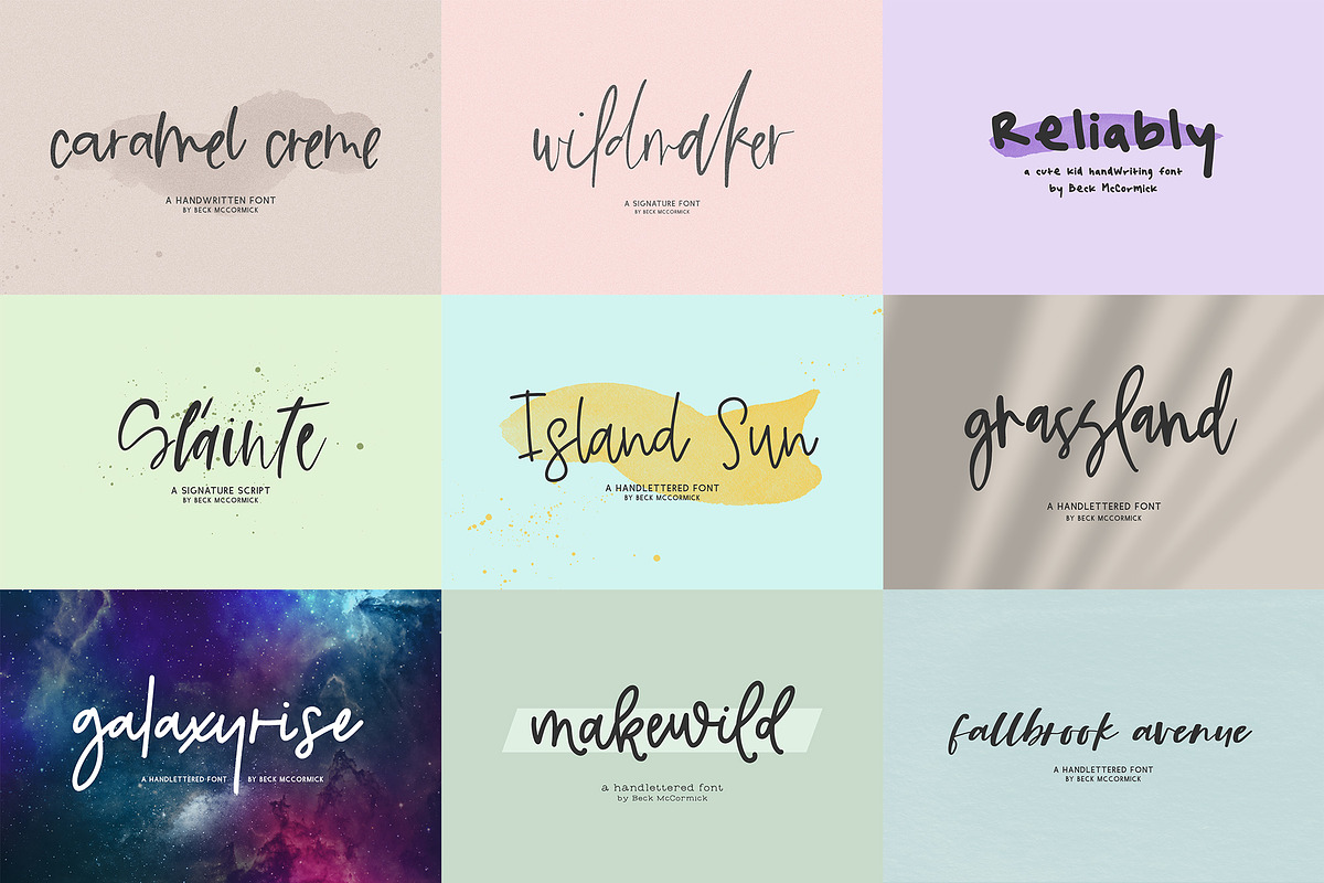 Handlettered Font Bundle, a Handwritten Font by Beck McCormick