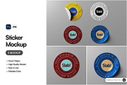 Sticker Mockup, a Product Mockup by SLAB! Design (Thumbnail 1 of 7)