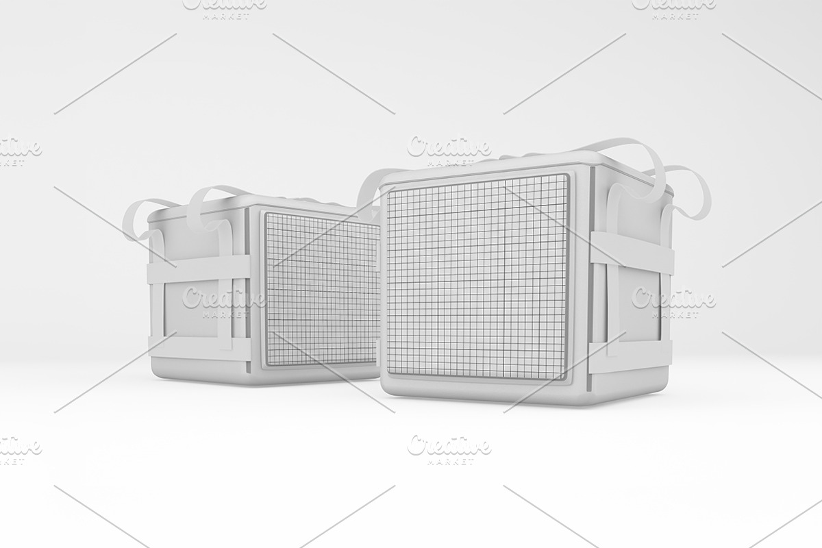 Food Delivery Bag Mockup, an Advertising Mockup by Qaleb Studio (Photo 1 of 2)
