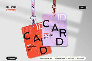 ID Card & Lanyard Mockup Set, a Merchandise Mockup by Mego-studio