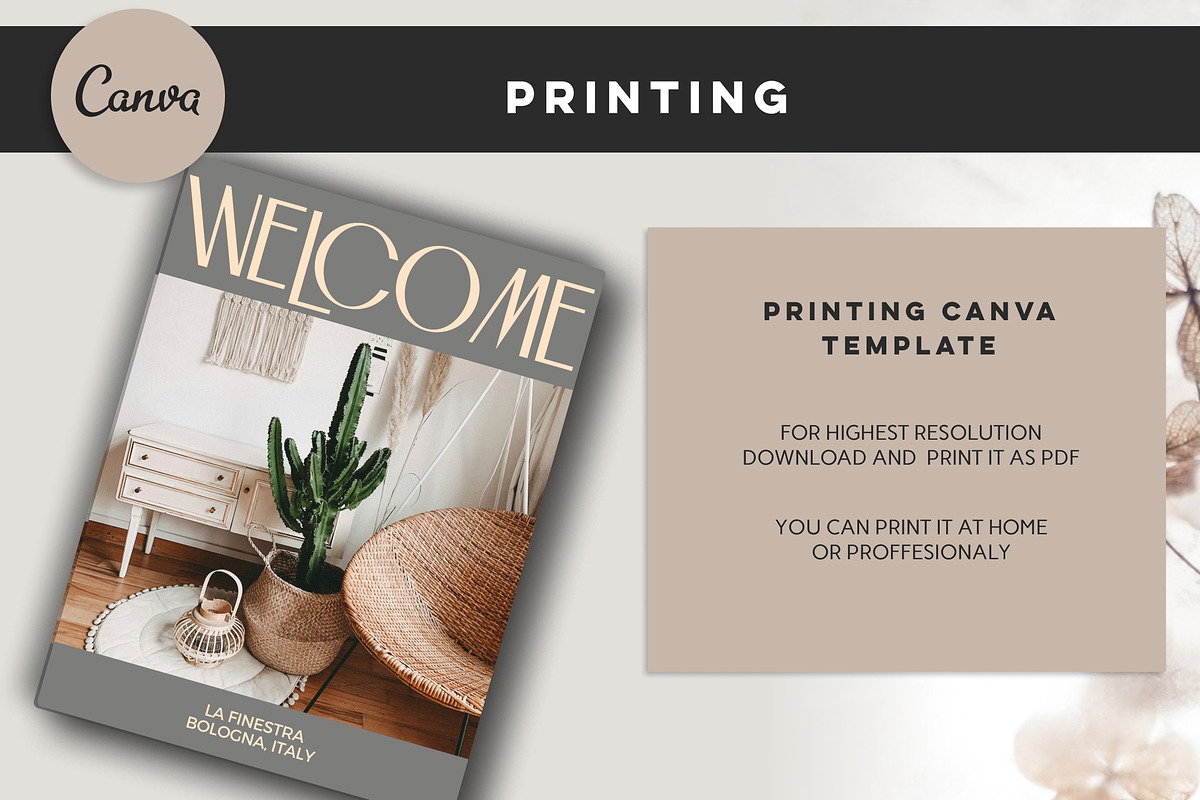 Air Bnb Welcome Book Canva Template, a Brochure Template by Design House (Photo 8 of 10)